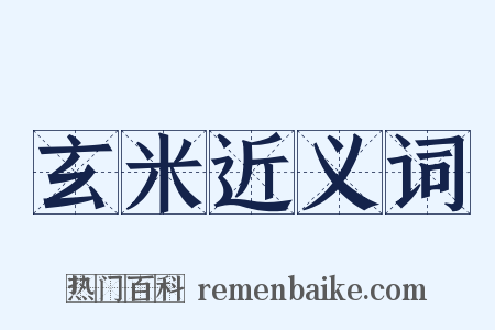 玄米近义词是什么意思的图片